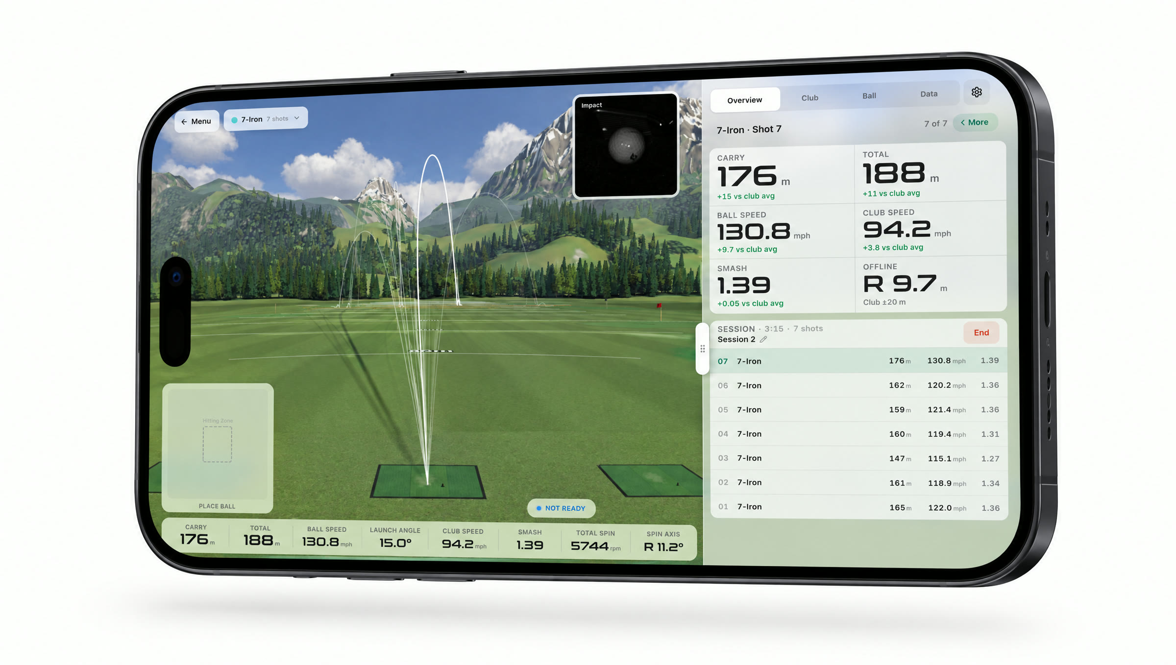 Skymo Flow on a smartphone in landscape
